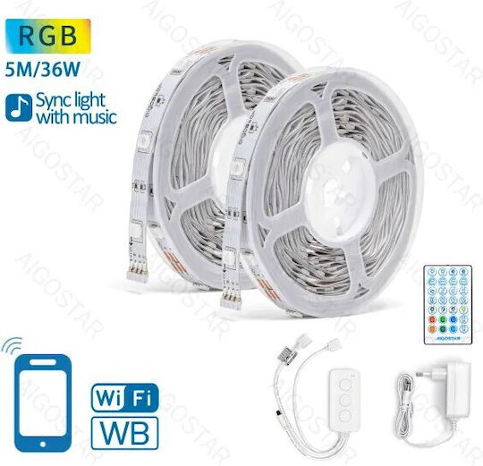 Aigostar LED Лента 12V RGB Светлина 2м