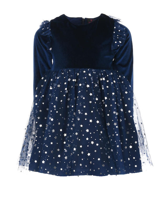 Children's Dress Long Sleeve Velvet BLACK