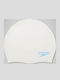 Speedo Plain Moulded Silicone Kids Swimming Cap White
