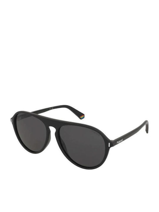 Polaroid Unisex Sunglasses With Black Horn-Rimm...