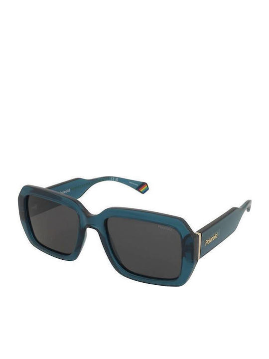 Polaroid Unisex Sunglasses with Blue Plastic Fr...