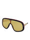 Carrera Unisex Sunglasses with Burgundy Horn-Rimmed Frame and Grey Lenses