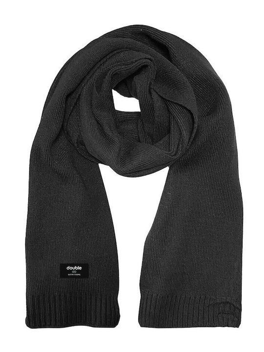 Double Men's Scarf Black