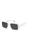 Polaroid Unisex Sunglasses with White Plastic Frame and Gray Polarized Lens PLD6223/S/X VK6/M9