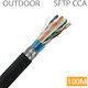 S/FTP Cat.6 (Gigabit) Cablu de Rețea Ethernet de Exterior Fără Conectori 100m Negru