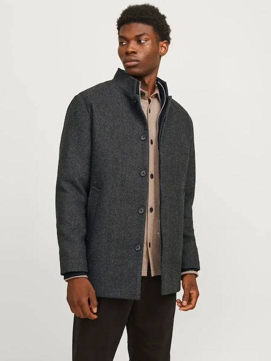 Jack & Jones Ανδρικό Ημίπαλτο Dark Grey Melange