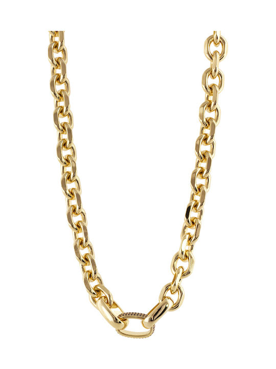 Oxette Damen Kette Nacken Vergoldet Länge 45cm