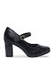 Pumps mit Riemchen & mittelhoher Absatz Schwarz