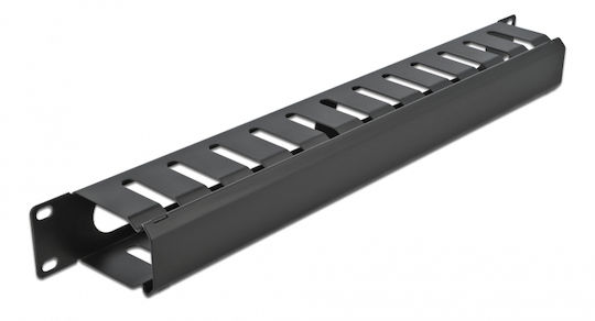 Powertech Cable Management Netw-0028 Rack 19"/1u Μεταλλικό Μαύρο Netw-0028
