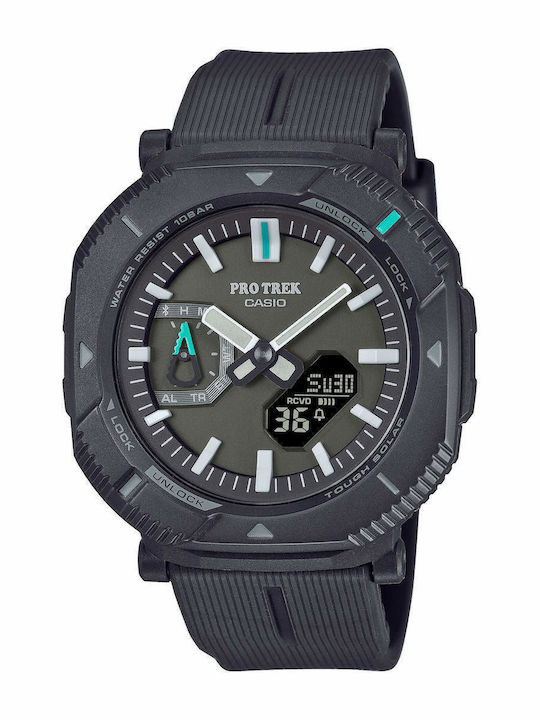 Casio Pro Trek Ρολόι Μπαταρίας με Καουτσούκ Λουράκι Casio Pro Trek Ρολόι Μπαταρίας με Καουτσούκ Λουράκι