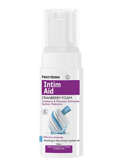 Intim Aid Cranberry Αφρός για Καθαρισμό της Ευαίσθητης Περιοχής με Πρεβιοτικά 100ml