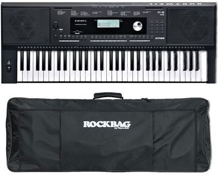 Kurzweil Ключова дума KP100 с 61 Динамичен Клавиши с Калъф Черен