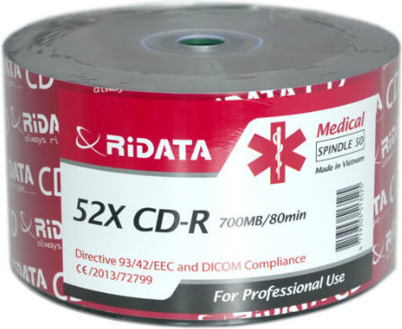 Ritek Recordable CD-R 700MB Cake Box 50pcs