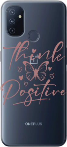 Калъф Oneplus Nord 100 Think Positive прозрачен силиконов TPU