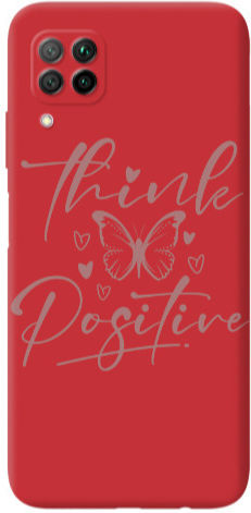 Huawei P40 Lite Think Positive Rote Silikon TPU Hülle