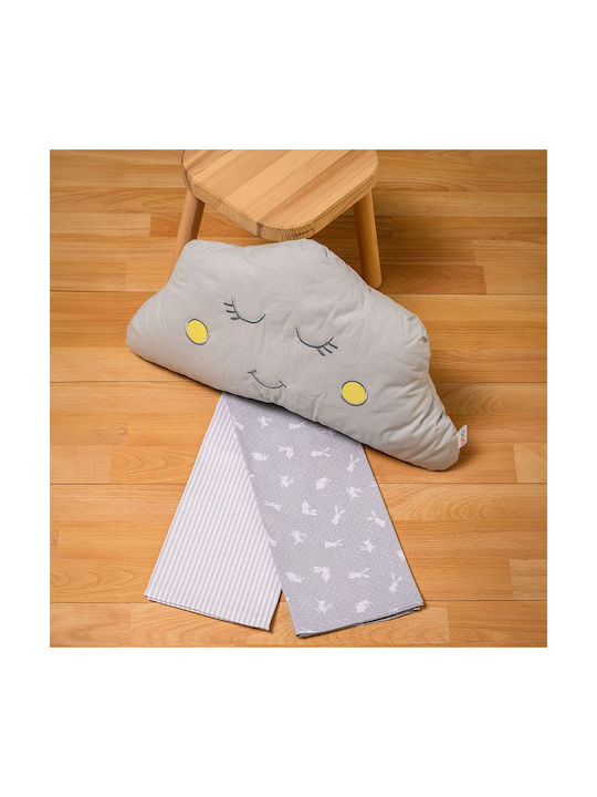 abo Baby Sheets Fitted Set Gray 70x120cm