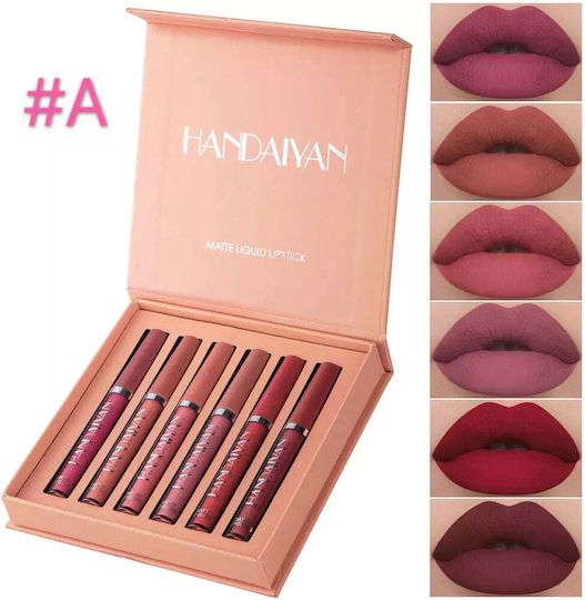 Set 6 Transfer-resistant Matte Lipsticks Handaiyan 2.5 Ml
