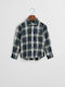 Kids Checked Shirt Long Sleeve Blue, Green