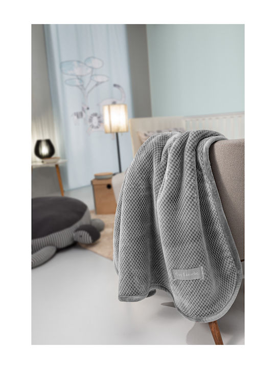 Guy Laroche Decke Kinderbett Cheval Samt Gray S...
