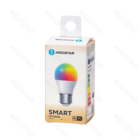 Aigostar Smart LED Bulb 6.5W for Socket E27 and Shape G45 RGB 555lm
