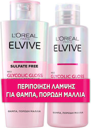 L'Oreal Paris Elvive Glycolic Gloss Σετ Περιποίησης Μαλλιών για Λάμψη 2τμχ L'Oreal Paris Elvive Glycolic Gloss Σετ Περιποίησης Μαλλιών για Λάμψη 2τμχ