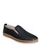 Leather Women's Moccasins in Black Color