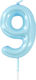 Geburtstagskerze Nummer 9 Blau 9cm 36878 Tpster