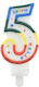 Birthday Candle Number 5 Multicolor 9cm 36884 T...