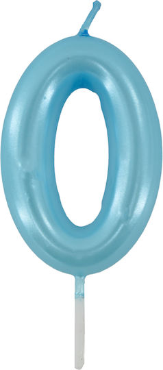 Geburtstagskerze Nummer 0 Blau 9cm 36869 Tpster