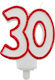 Birthday Candle Number 30 Red 8.5cm 36891 Tpster