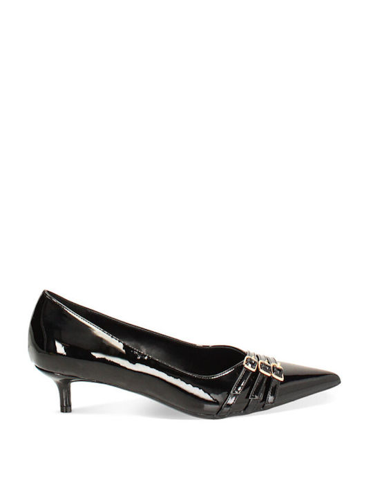 Primadonna Synthetic Leather Black Heels