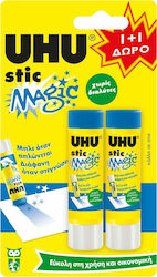 UHU Лепило Стик Stic Magic за Занаяти 2бр 8.2гр Без разтворители Син UHU Лепило Стик Stic Magic за Занаяти 2бр 8.2гр Без разтворители Син