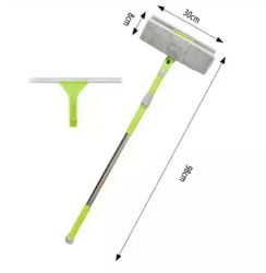 Tijă pentru curățat geamuri 98cm Verde