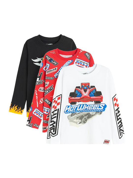 Σετ Παιδικές Μπλούζες Πολύχρωμες Hot Wheels