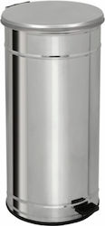 Silver Star Μεταλλικός Κάδος Απορριμμάτων με Πεντάλ 48lt