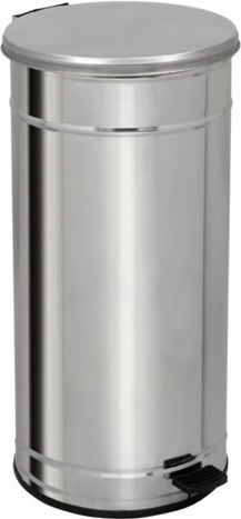 Silver Star Μεταλλικός Κάδος Απορριμμάτων με Πεντάλ 48lt