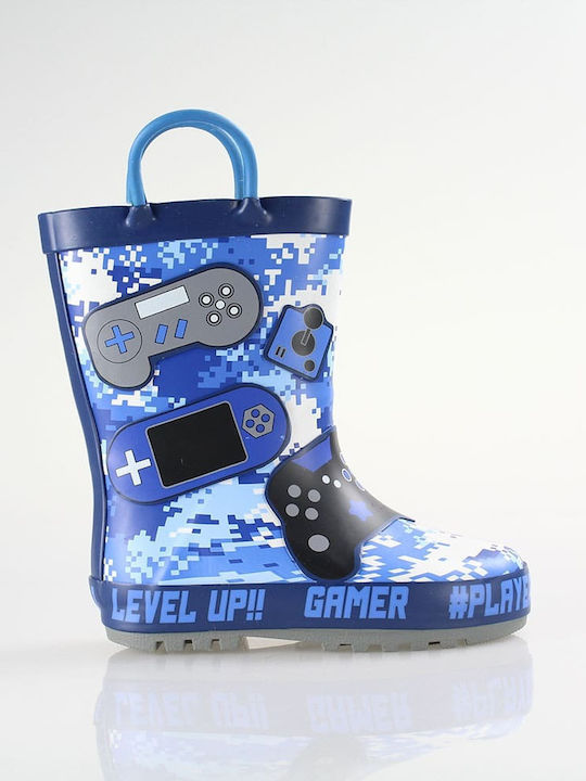 Kids Wellies with Internal Lining Blue