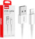 AMiO USB-A to Lightning Cable Λευκό 1m (03895)