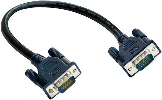 Кабел VGA мъжки - VGA мъжки Черен 0.3м