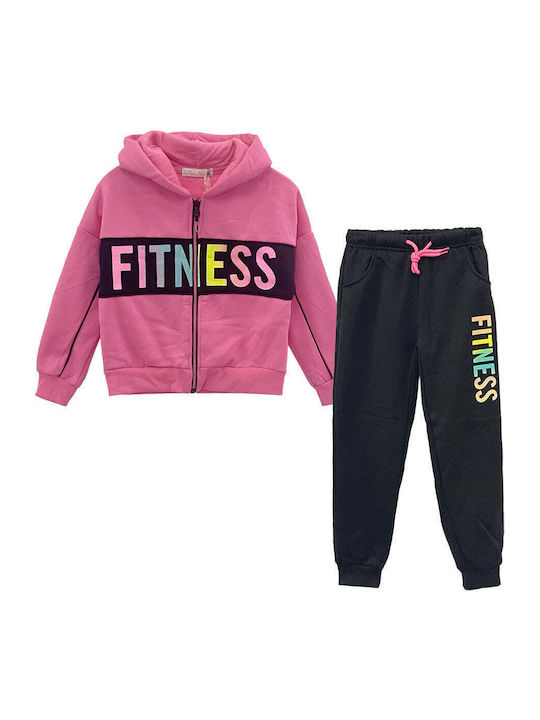 Kids Tracksuit Set With Fuchsia Jacket 2 Pieces