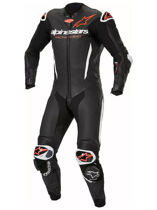 Alpinestars Ανδρική Δερμάτινη Φόρμα Αναβάτη Μοτοσυκλέτας Μαύρη