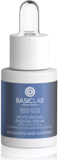 BasicLab Moisturizing Gel Emulsion Moisturizing Serum Face with Hyaluronic Acid for Revitalization & Nourishment 15ml