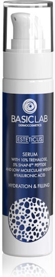 BasicLab Esteticus Serum Hidratant & Antirid Pentru Față cu Acid Hialuronic pentru Revitalizare & Hrănire 50ml