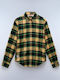 G-trekking 2 Long-sleeved Flannel Shirt Checked Yellow