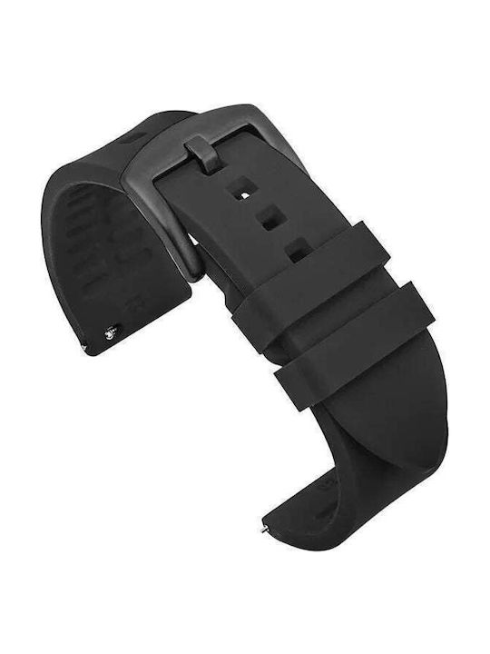 Rubber Strap Black 22mm