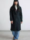 24 Colours Women's Long Coat Green