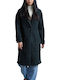 Damen Grün Mantel Oversized mit Knöpfen