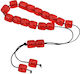Resin Worry Beads with 19 Beads Ρινίσματα Red 30cm