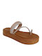 Women's Flat Sandals Anatomic Flatforms in Gold Color