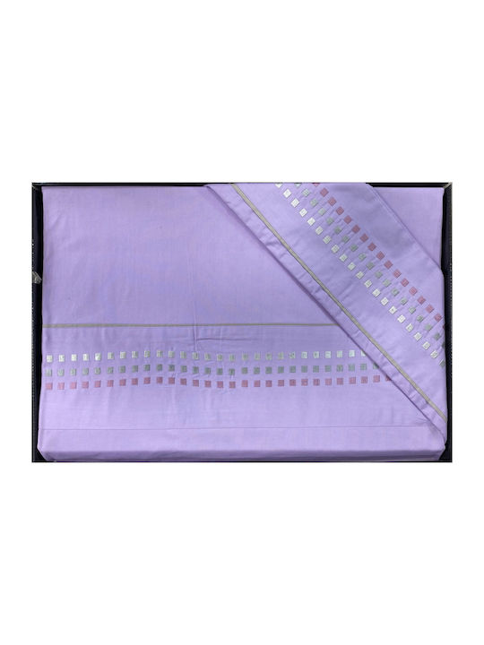 Valentini Bianco Сет Чаршафи 230x260см. Purple 4бр